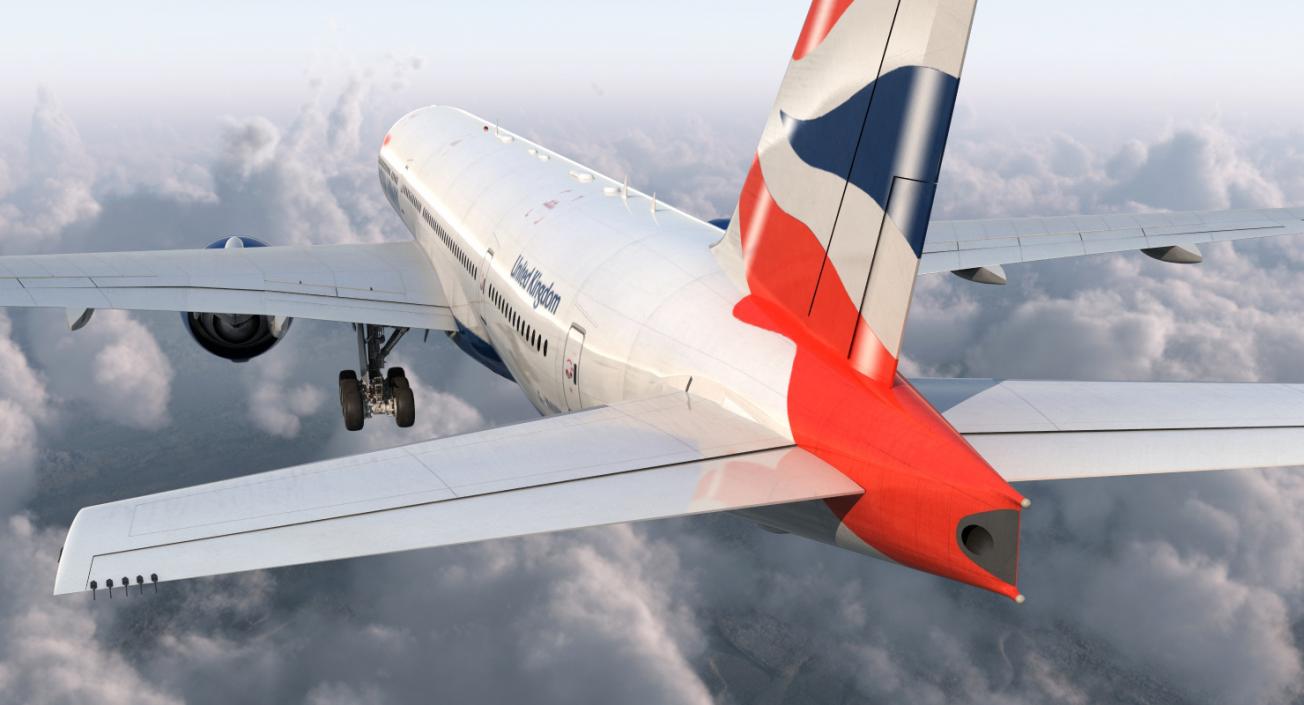 Boeing 777-8x British Airways 3D model