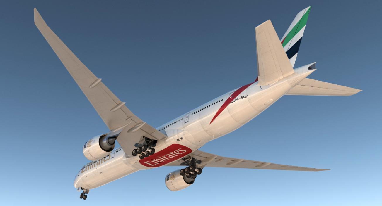 3D Boeing 777 8x Emirates Airlines