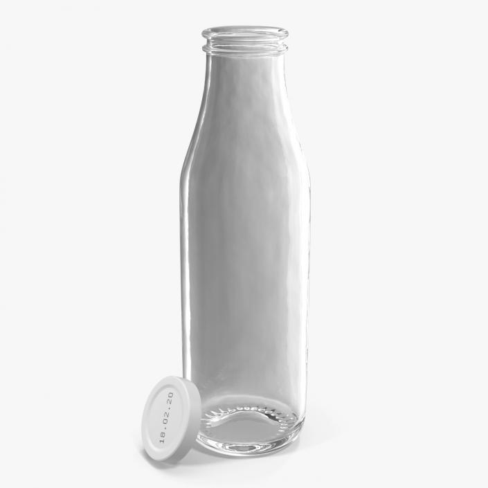 3D model Milk Half Gallon Glass Bottle Empty