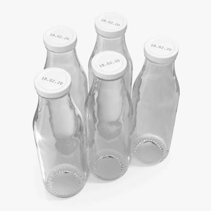 3D model Milk Half Gallon Glass Bottle Empty