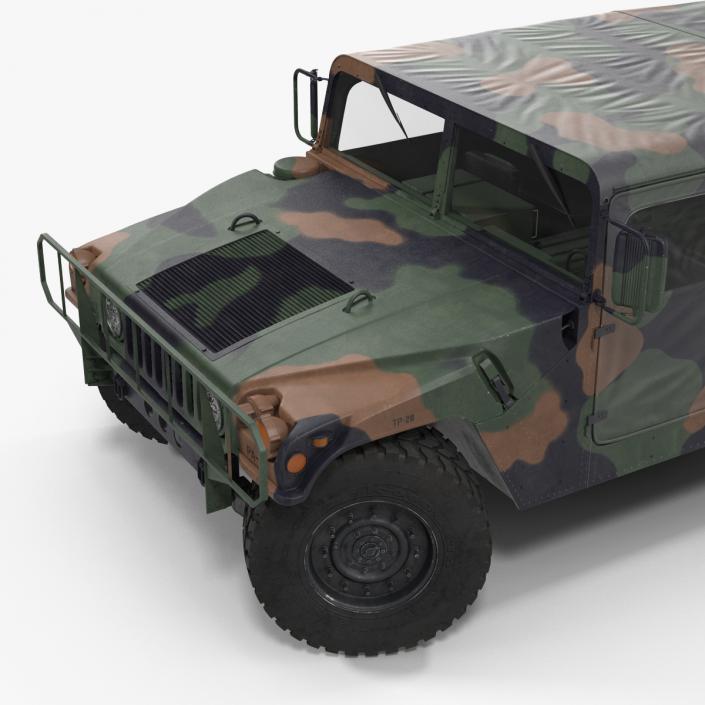 Troop Carrier HMMWV m1035 Rigged Camo 3D