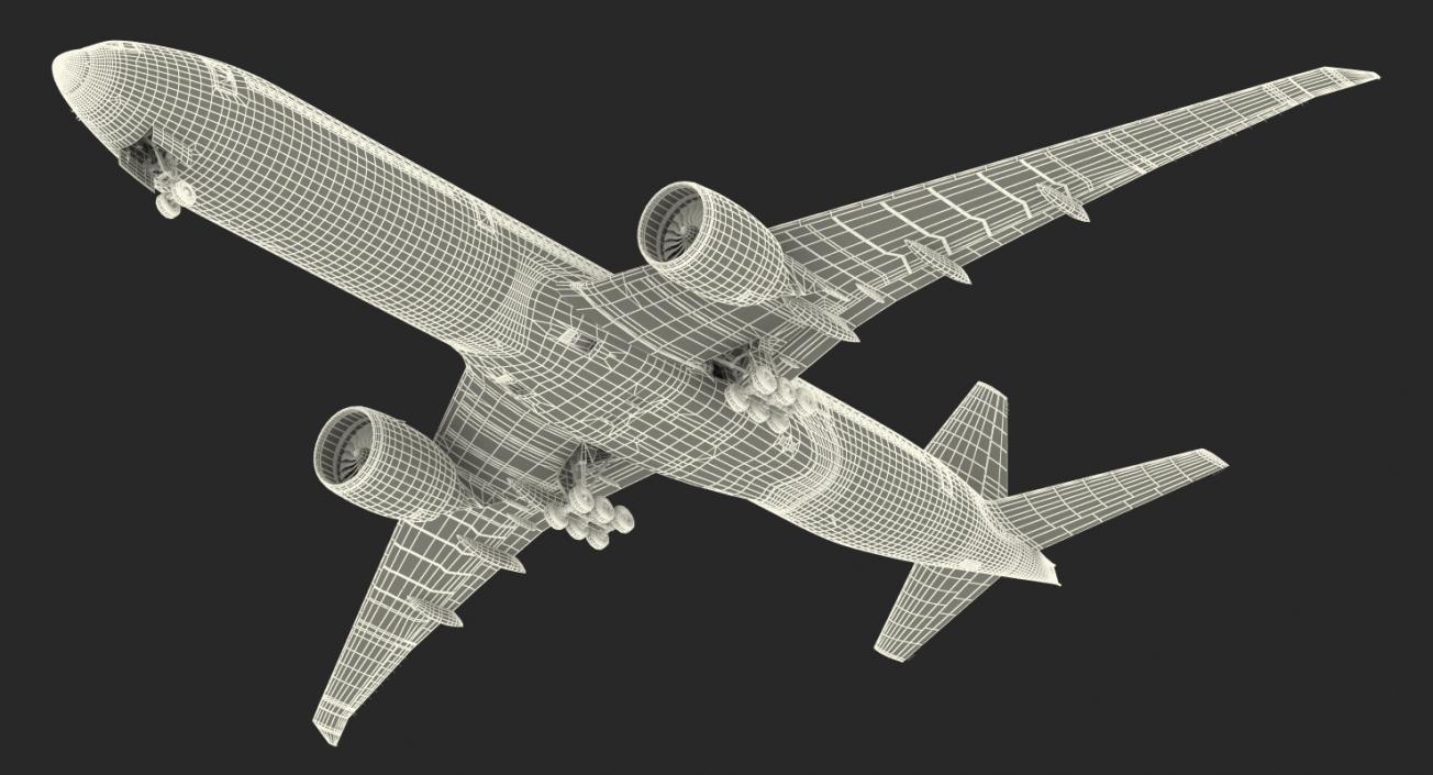 Boeing 777 8x United Airlines 3D model