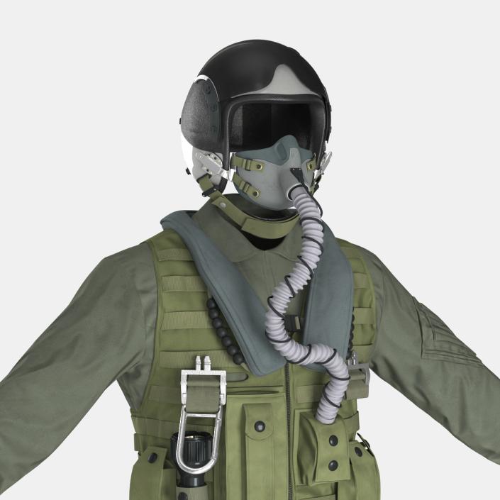 US Military Jet Fighter Pilot Uniform 3D