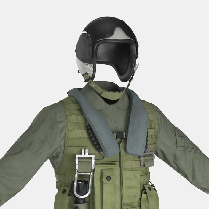 US Military Jet Fighter Pilot Uniform 2 3D model