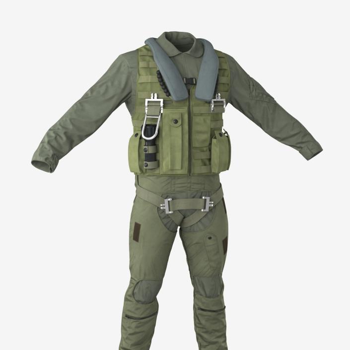 US Military Jet Fighter Pilot Uniform 3 3D model