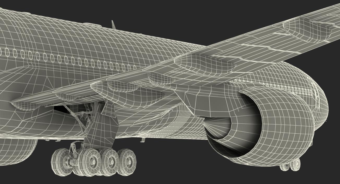 3D Boeing 777-8x British Airways Rigged
