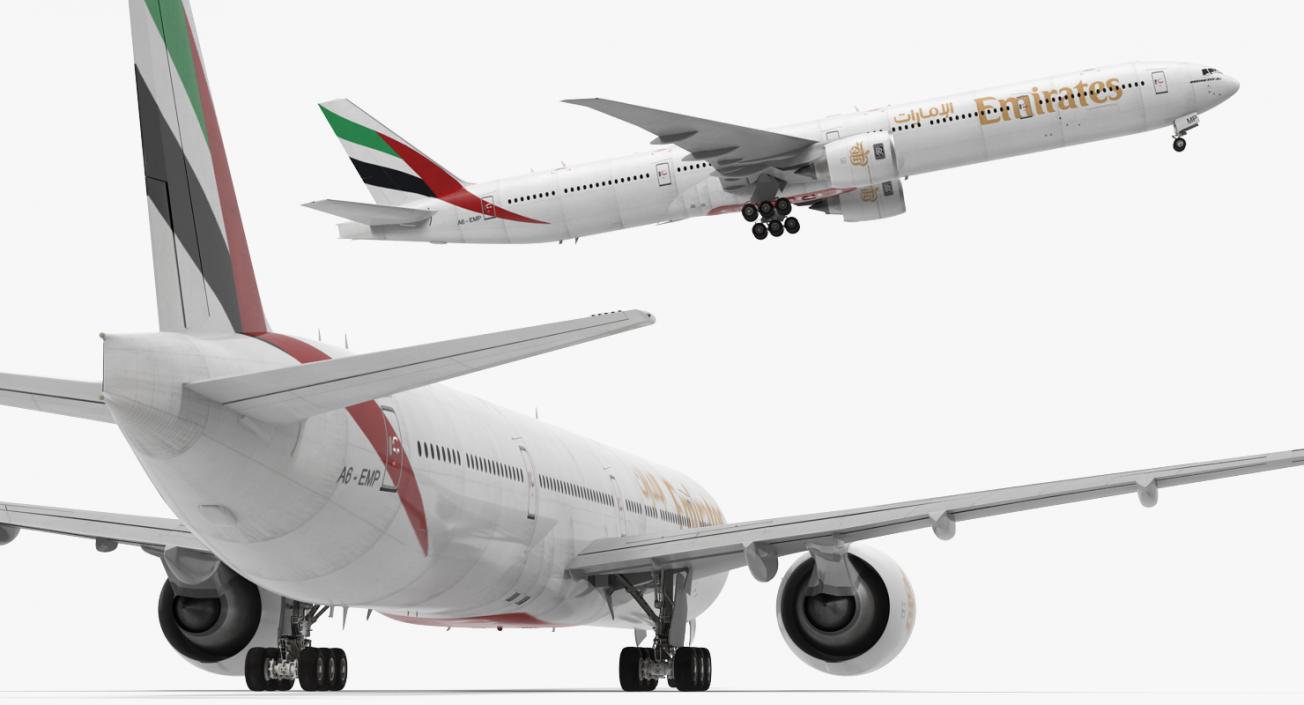 3D Boeing 777-9x Emirates Airlines