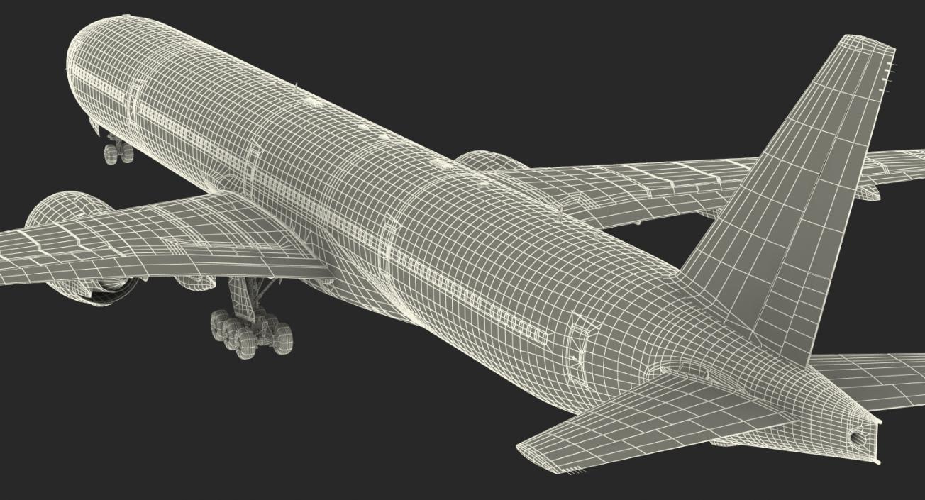 Boeing 777-9x Singapore Airlines Rigged 3D model