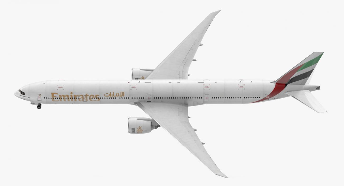 3D Boeing 777-9x Emirates Airlines Rigged model