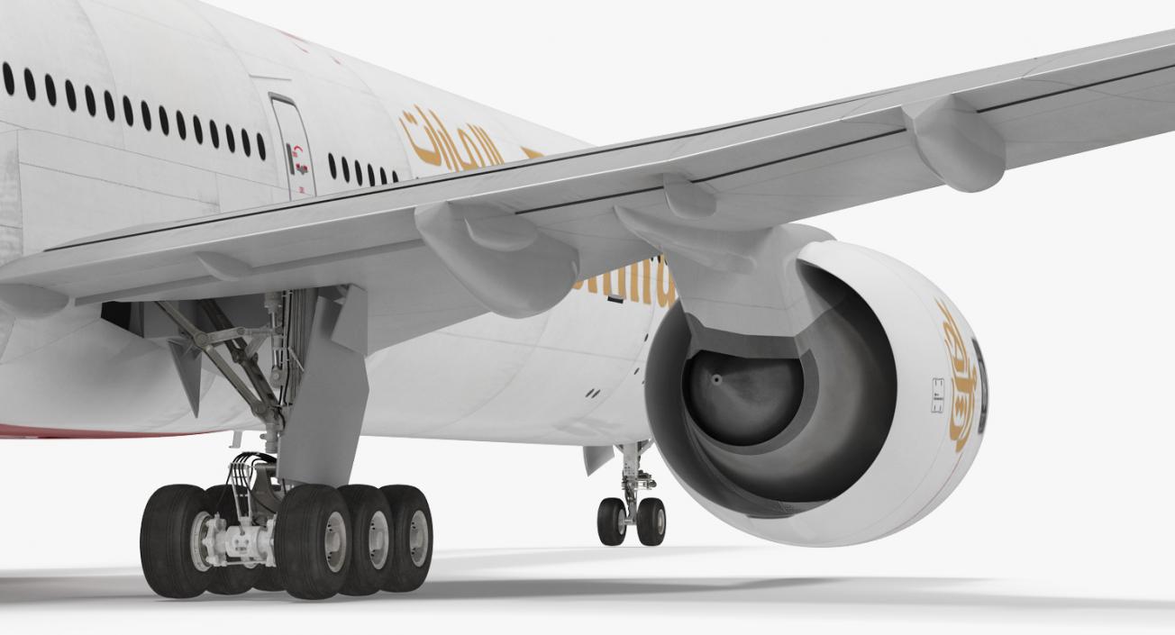 3D Boeing 777-9x Emirates Airlines Rigged model