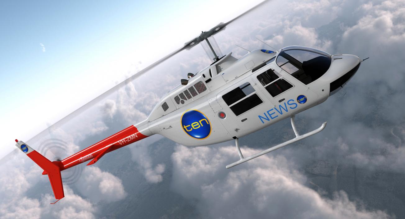 Bell 206B JetRanger III Ten News 3D