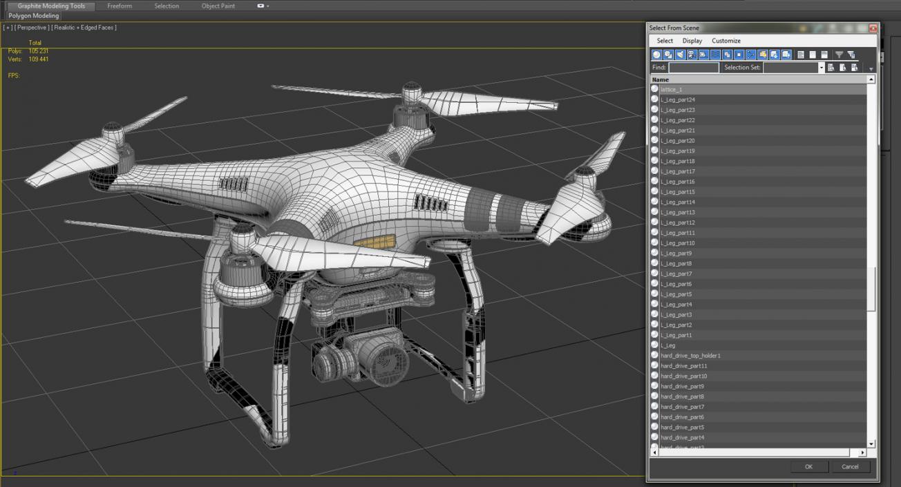 DJI Phantom 3 Professional Quadcopter 3D