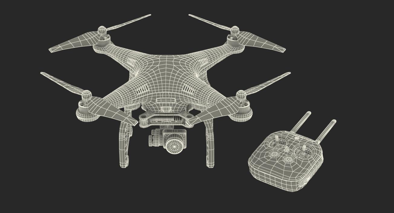 3D DJI Phantom 3 Professional Quadcopter Set